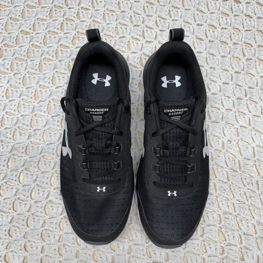 Under Armour Charged Assert Running Shoes Men's Size 10 Black White